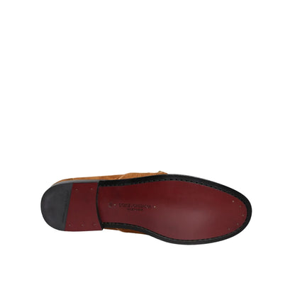 Dolce and Gabbana Leather Moccasin Flat Shoes for Effortless Style &