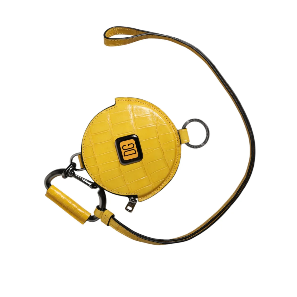 Dolce Gabbana Leather Wallet Luxury Style with Lanyard and Logo Plaque &