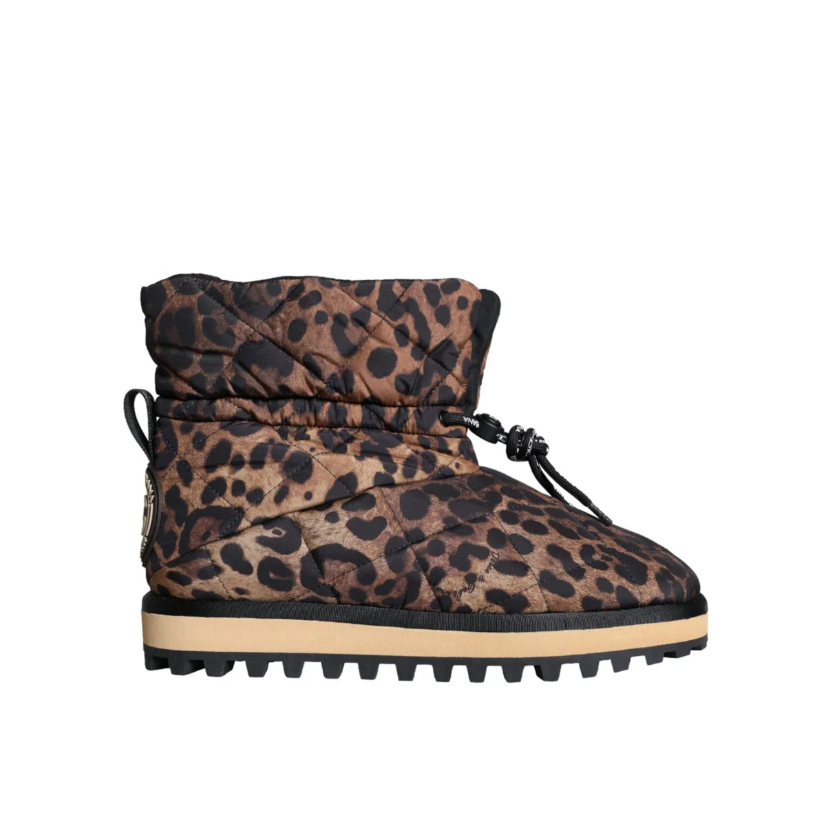 Dolce Gabbana Leopard Ankle Boots Stunning Brown Padded Designer Shoes &