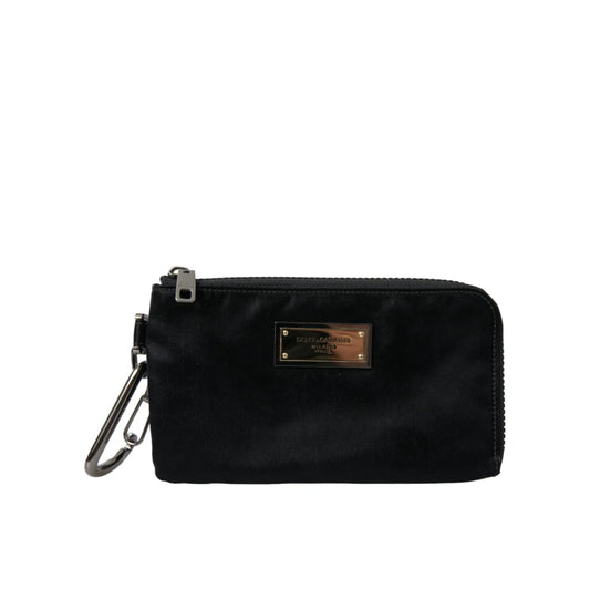 Dolce & Gabbana Leopard Print Nylon Calfskin Pouch