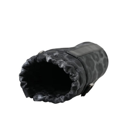 Dolce Gabbana Leopard Print Round Slim Bottle Cage &