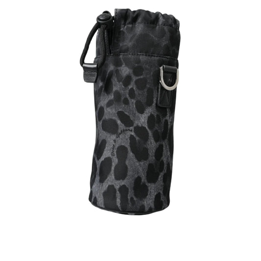Dolce Gabbana Leopard Print Round Slim Bottle Cage &
