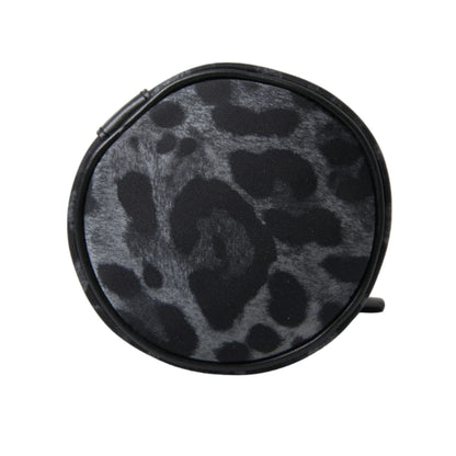 Dolce Gabbana Leopard Print Round Slim Bottle Cage &