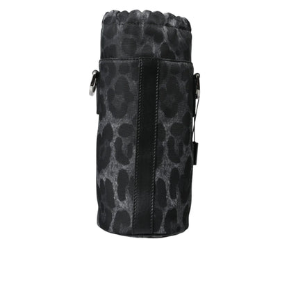 Dolce Gabbana Leopard Print Round Slim Bottle Cage &
