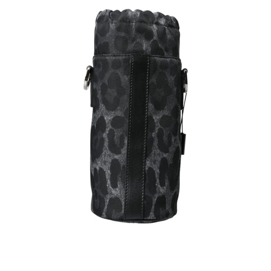 Dolce Gabbana Leopard Print Round Slim Bottle Cage &