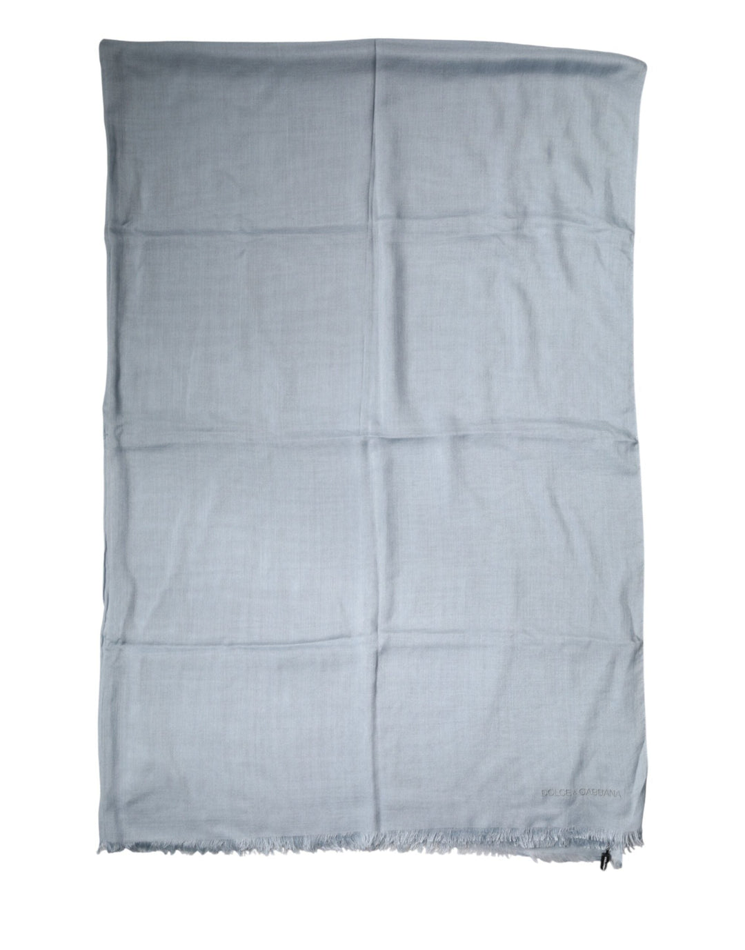 Dolce &amp; Gabbana Light Blue Cashmere Knitted Shawl