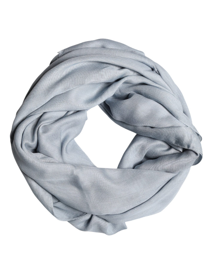 Dolce &amp; Gabbana Light Blue Cashmere Knitted Shawl
