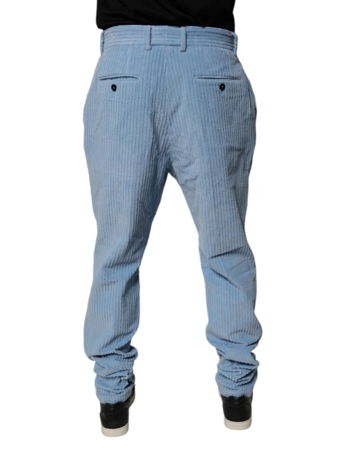 Dolce &amp; Gabbana Light Blue Corduroy Cotton Skinny Denim Jeans