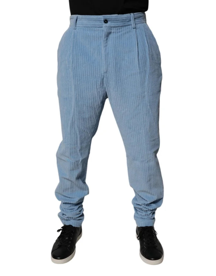 Dolce &amp; Gabbana Light Blue Corduroy Cotton Skinny Denim Jeans