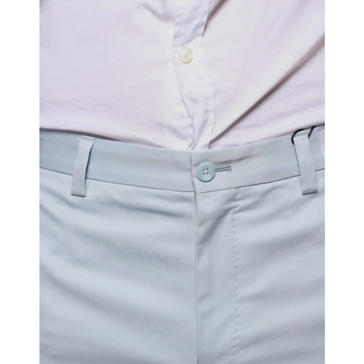 Dolce Gabbana Light Blue Cotton Blend Dress Pants for a Sleek Look &