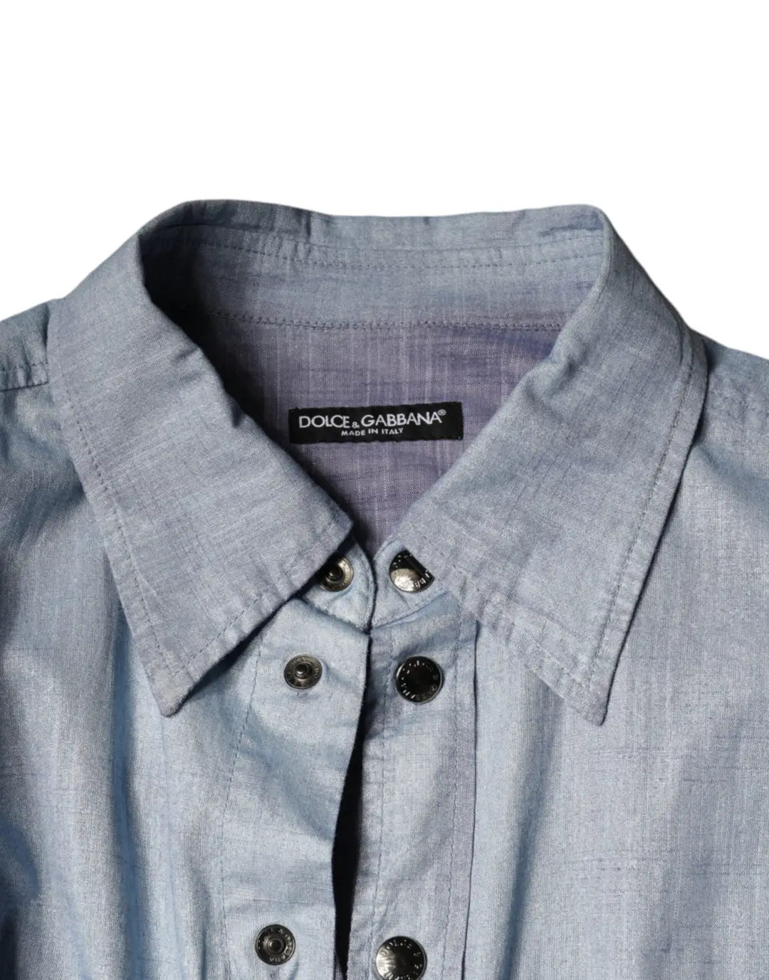 Dolce &amp; Gabbana Light Blue Cotton Button Down Casual Shirt