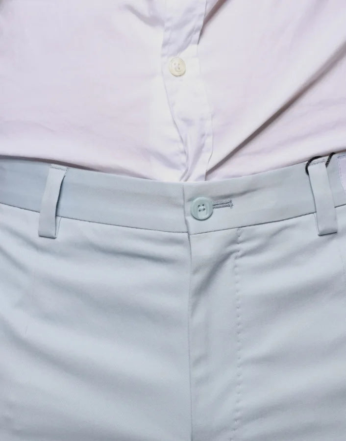Dolce &amp; Gabbana Light Blue Cotton Dress Pants