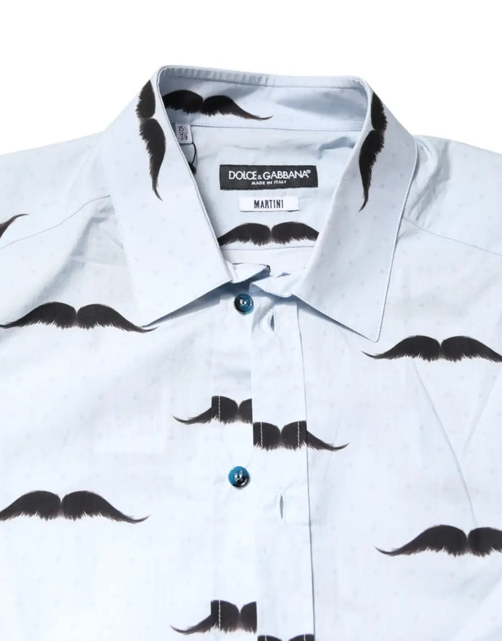Dolce &amp; Gabbana Light Blue Cotton MARTINI Formal Dress Shirt