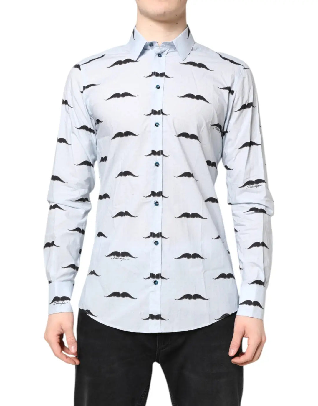 Dolce &amp; Gabbana Light Blue Cotton MARTINI Formal Dress Shirt