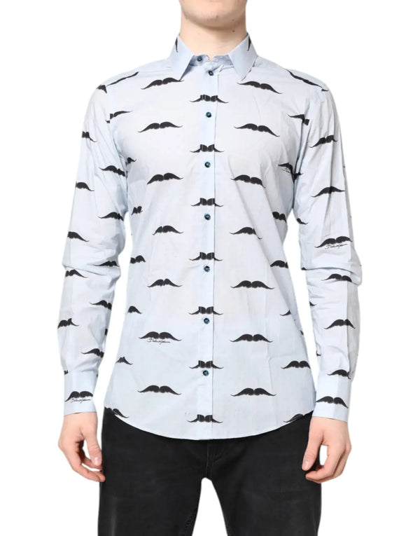 Dolce & Gabbana Light Blue Cotton MARTINI Formal Dress Shirt