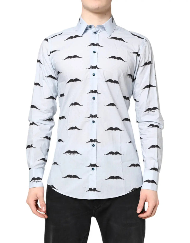 Dolce &amp; Gabbana Light Blue Cotton MARTINI Formal Dress Shirt