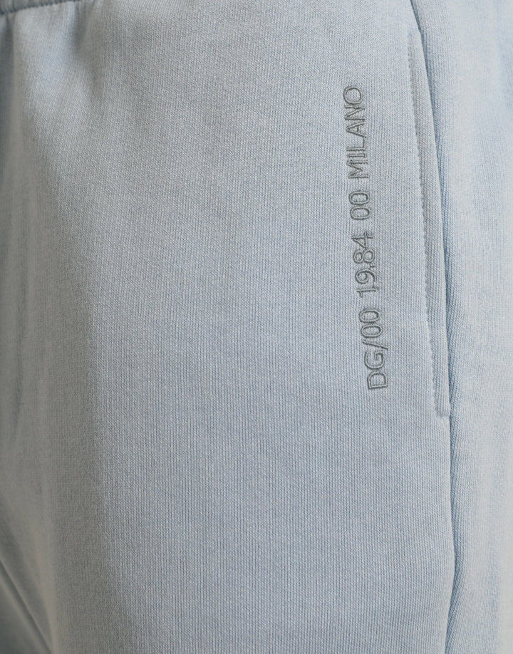 Dolce &amp; Gabbana Light Blue Cotton Sweatpants Men Jogger Pants