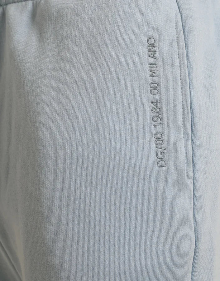 Dolce &amp; Gabbana Light Blue Cotton Sweatpants Men Jogger Pants