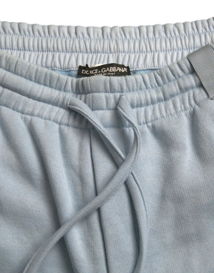 Dolce &amp; Gabbana Light Blue Cotton Sweatpants Men Jogger Pants