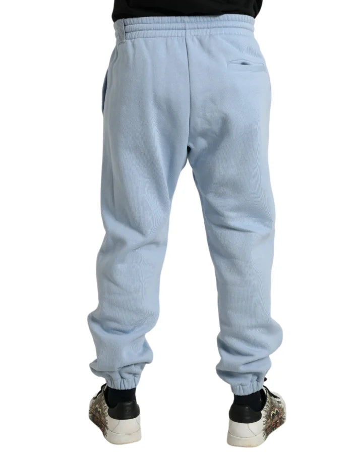 Dolce &amp; Gabbana Light Blue Cotton Sweatpants Men Jogger Pants