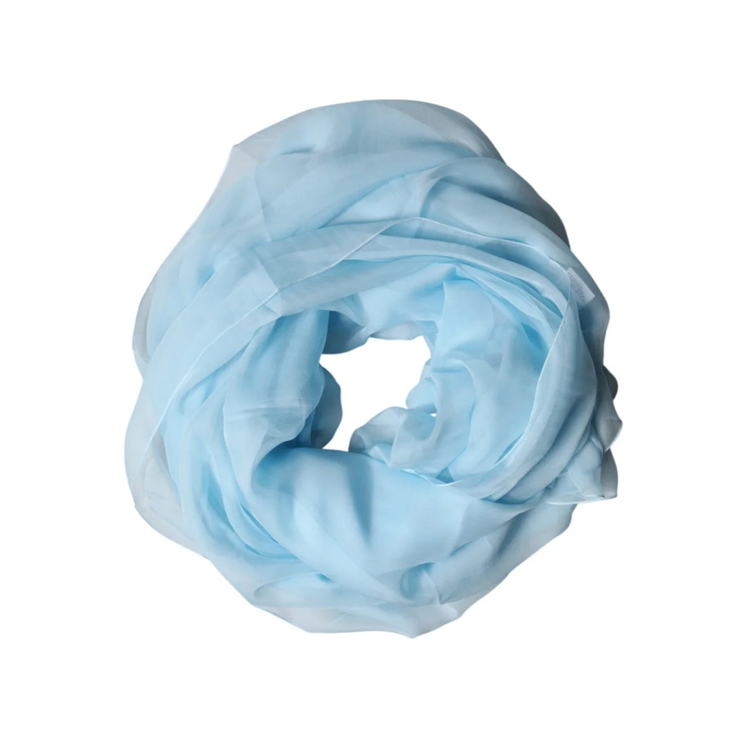 Dolce and Gabbana Light Blue Neck Wrap for Effortless Summer Style &