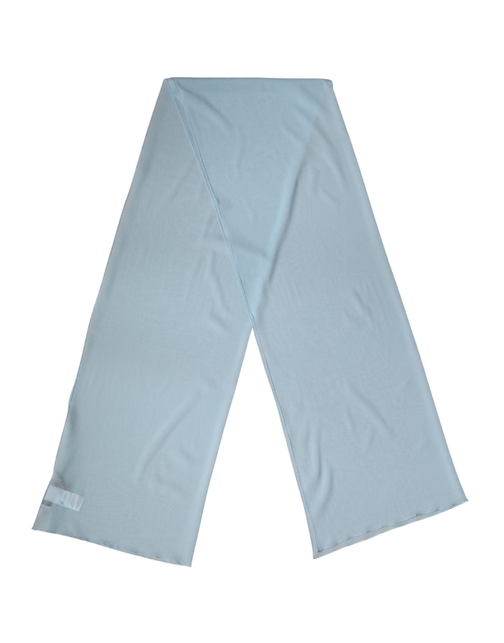 Dolce &amp; Gabbana Light Blue Silk Neck Wrap Shawl Stole 200cm x 64cm Scarf