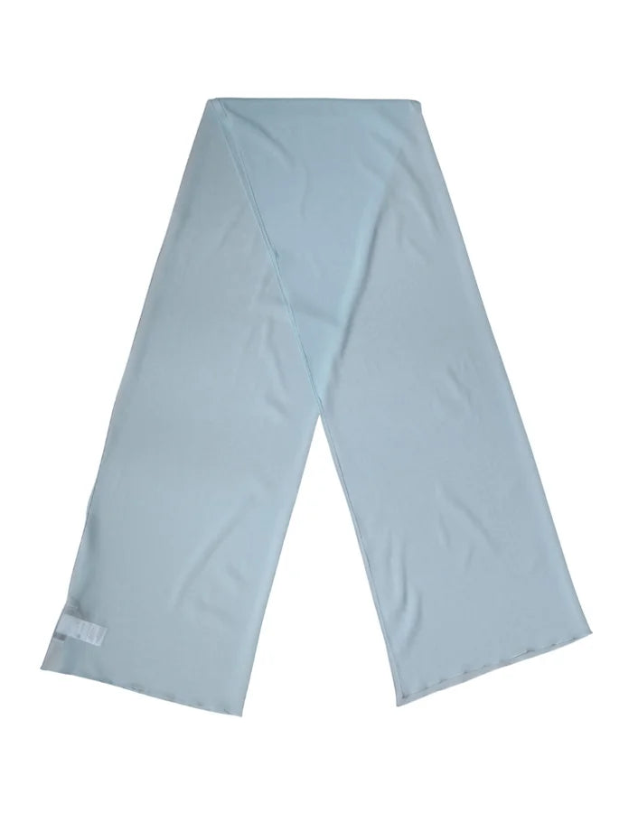Dolce &amp; Gabbana Light Blue Silk Neck Wrap Shawl Stole 200cm x 64cm Scarf