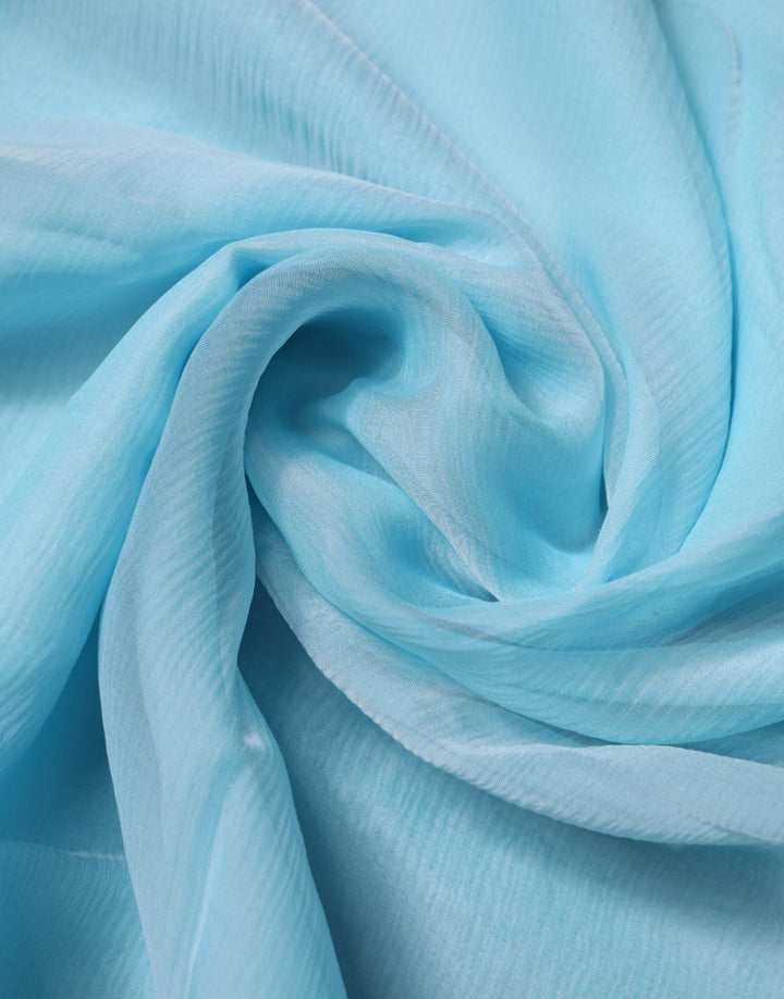 Dolce &amp; Gabbana Light Blue Silk Rectangle Wrap Shawl Scarf