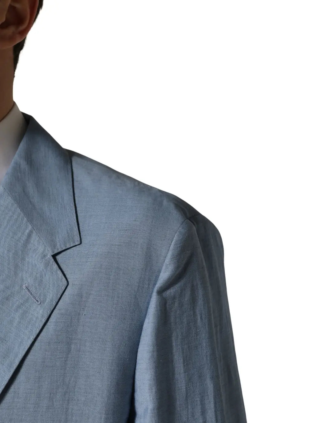Dolce &amp; Gabbana Light Blue Single Breasted Men Jacket Blazer