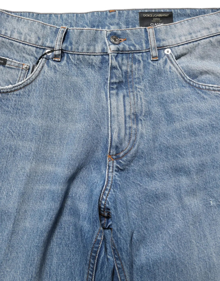 Dolce &amp; Gabbana Light Blue Washed MidWaist Classic Denim Jeans