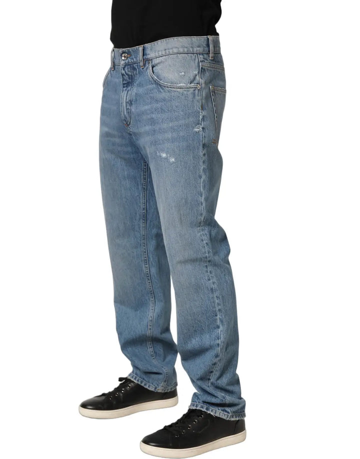 Dolce &amp; Gabbana Light Blue Washed MidWaist Classic Denim Jeans