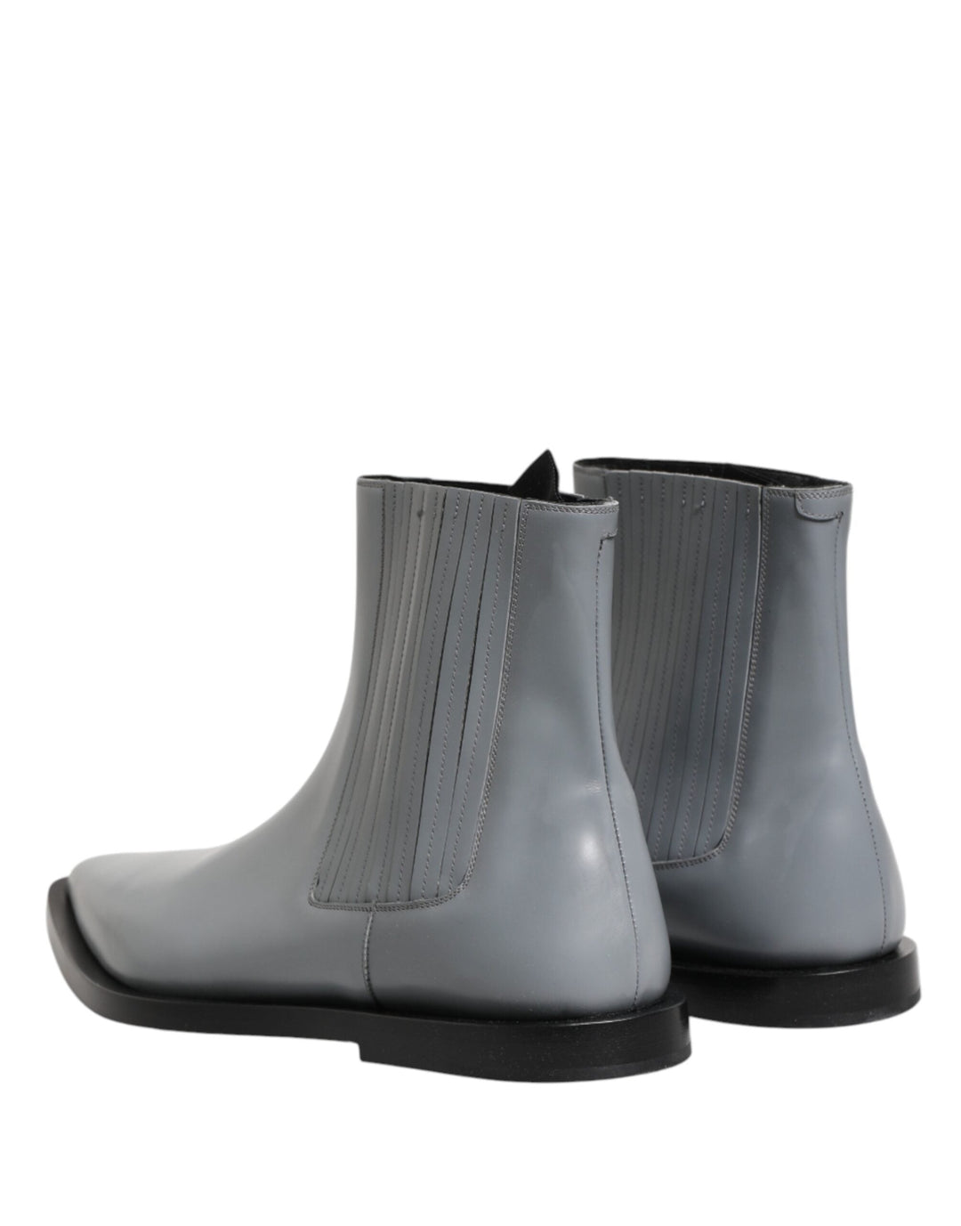 Dolce &amp; Gabbana Light Gray Chelsea Short Ankle Boots Shoes