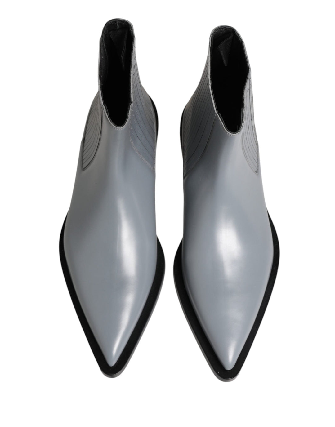 Dolce &amp; Gabbana Light Gray Chelsea Short Ankle Boots Shoes