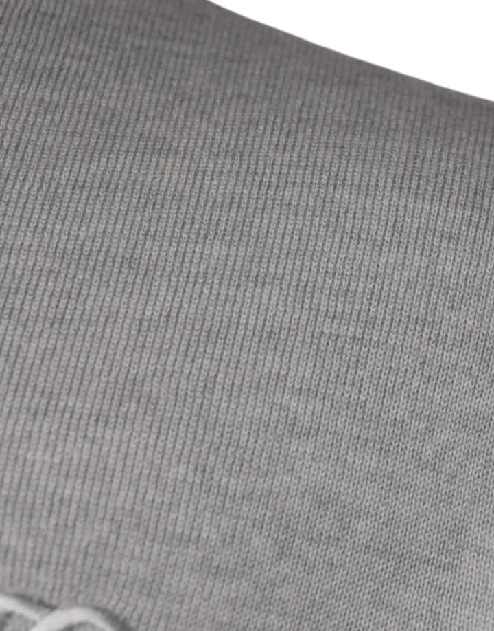Dolce &amp; Gabbana Light Gray Wool Crew Neck Pullover Sweater