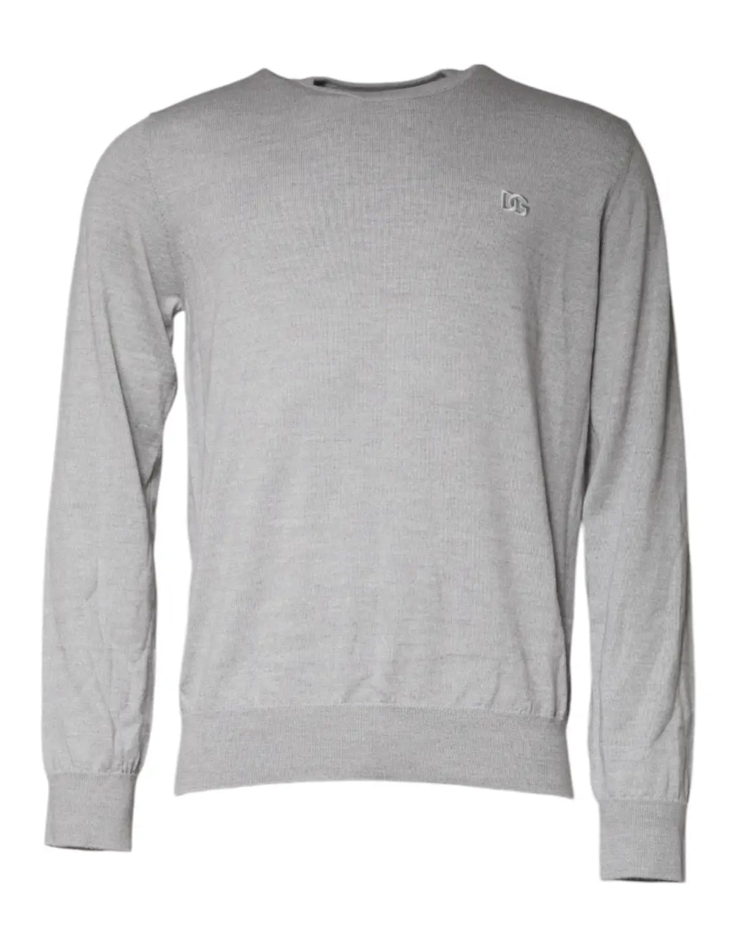 Dolce &amp; Gabbana Light Gray Wool Crew Neck Pullover Sweater