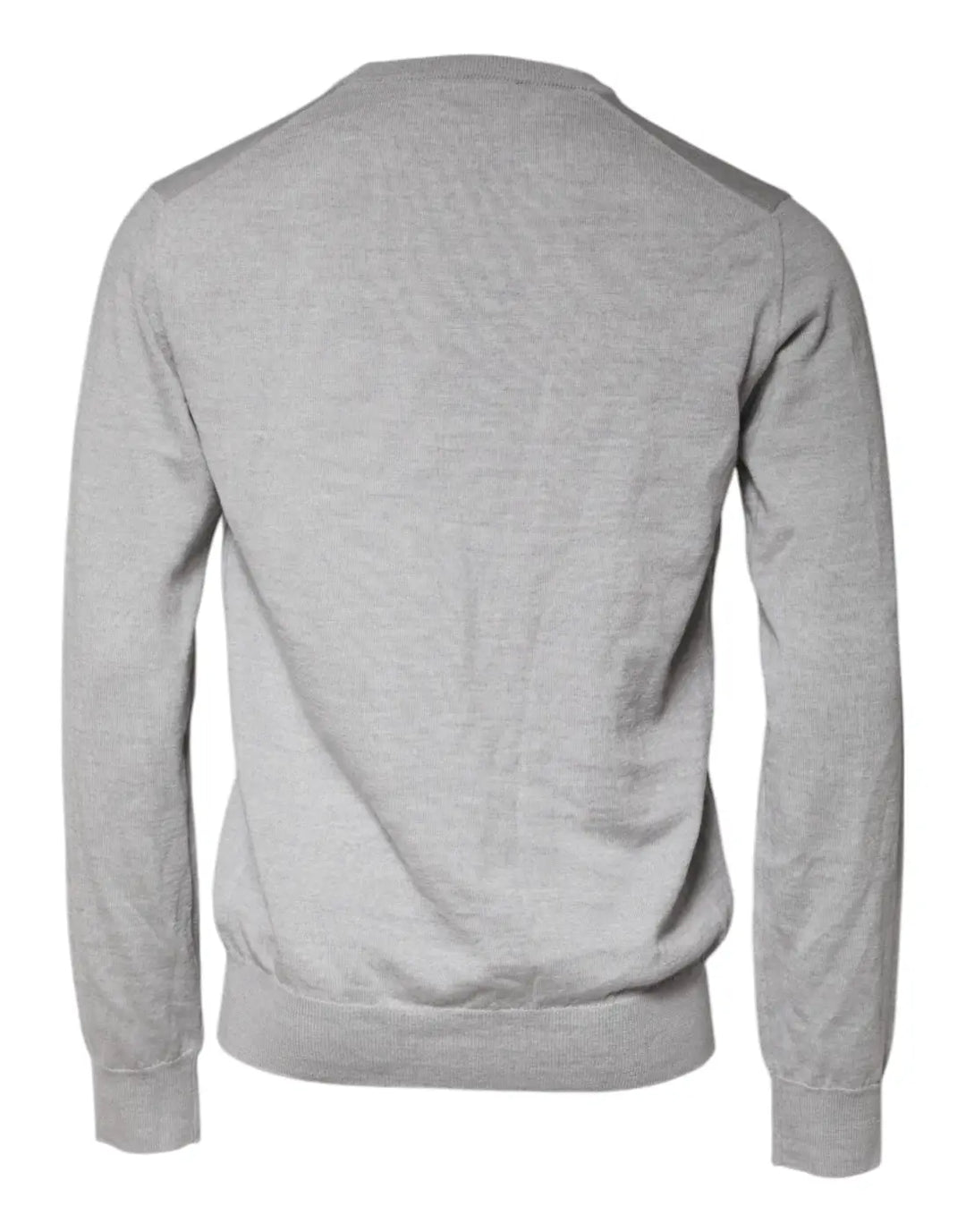 Dolce &amp; Gabbana Light Gray Wool Crew Neck Pullover Sweater