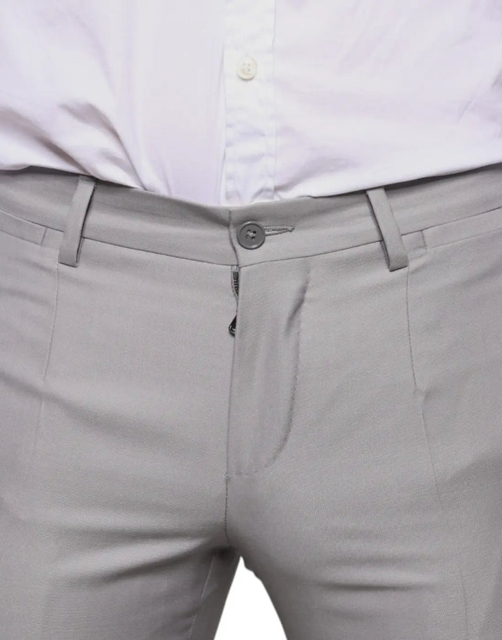 Dolce &amp; Gabbana Light Gray Wool Dress Pants