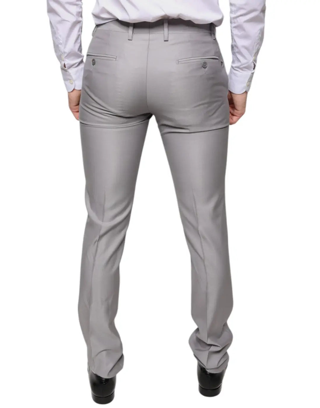Dolce &amp; Gabbana Light Gray Wool Dress Pants