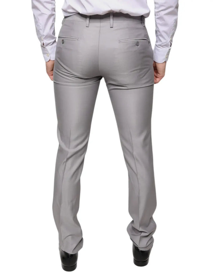 Dolce &amp; Gabbana Light Gray Wool Dress Pants
