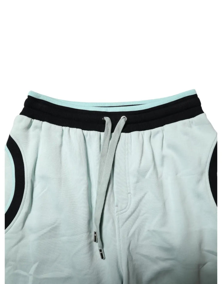 Dolce &amp; Gabbana Light Green Cotton Men Jogger Sweatpants Pants