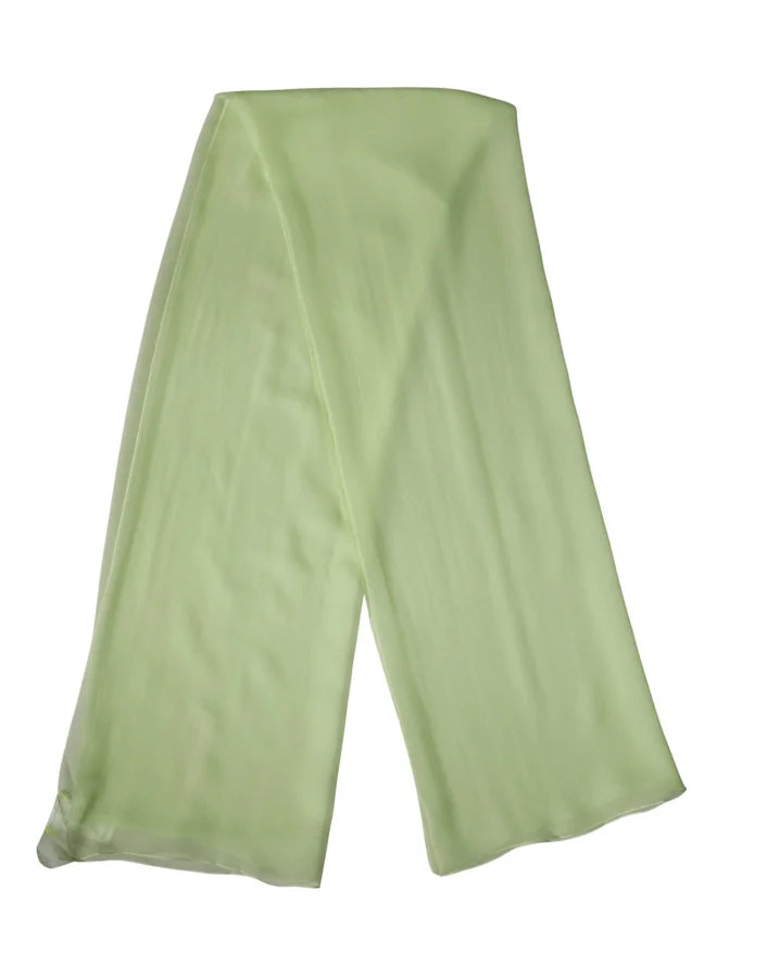 Dolce &amp; Gabbana Light Green Silk Neck Wrap Stole 200cm x 134cm Scarf