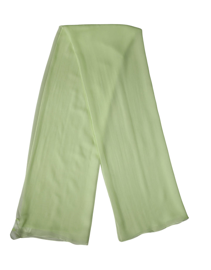 Dolce &amp; Gabbana Light Green Silk Neck Wrap Stole 200cm x 134cm Scarf