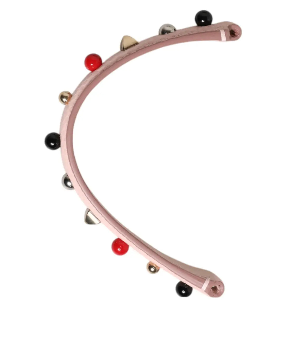 Dolce &amp; Gabbana Light Pink Embellished Leather Bag Handle Shoulder Strap