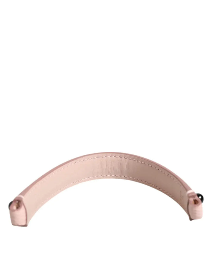 Dolce &amp; Gabbana Light Pink Embellished Leather Bag Handle Shoulder Strap