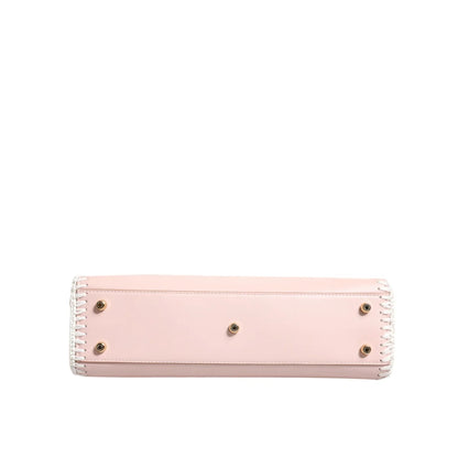 Dolce & Gabbana Light Pink Leather Crossbody Bag with Gold Hardware