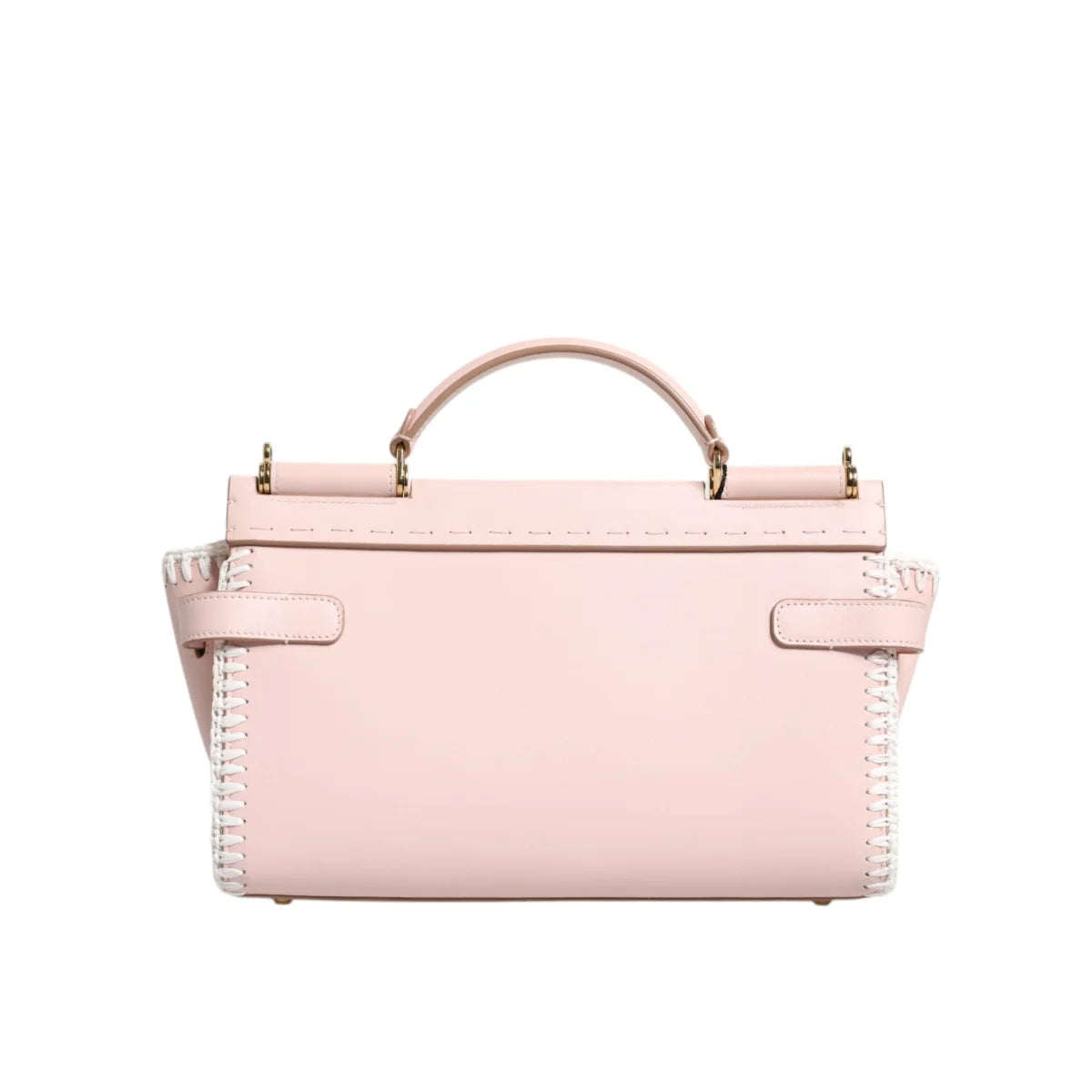 Dolce & Gabbana Light Pink Leather Crossbody Bag with Gold Hardware
