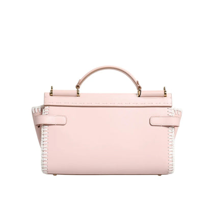 Dolce & Gabbana Light Pink Leather Crossbody Bag with Gold Hardware