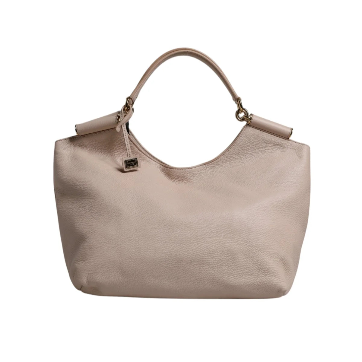 Dolce Gabbana Light Pink Logo Plaque Tote Bag for Women &