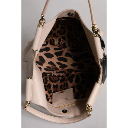 Dolce Gabbana Light Pink Logo Plaque Tote Bag for Women &