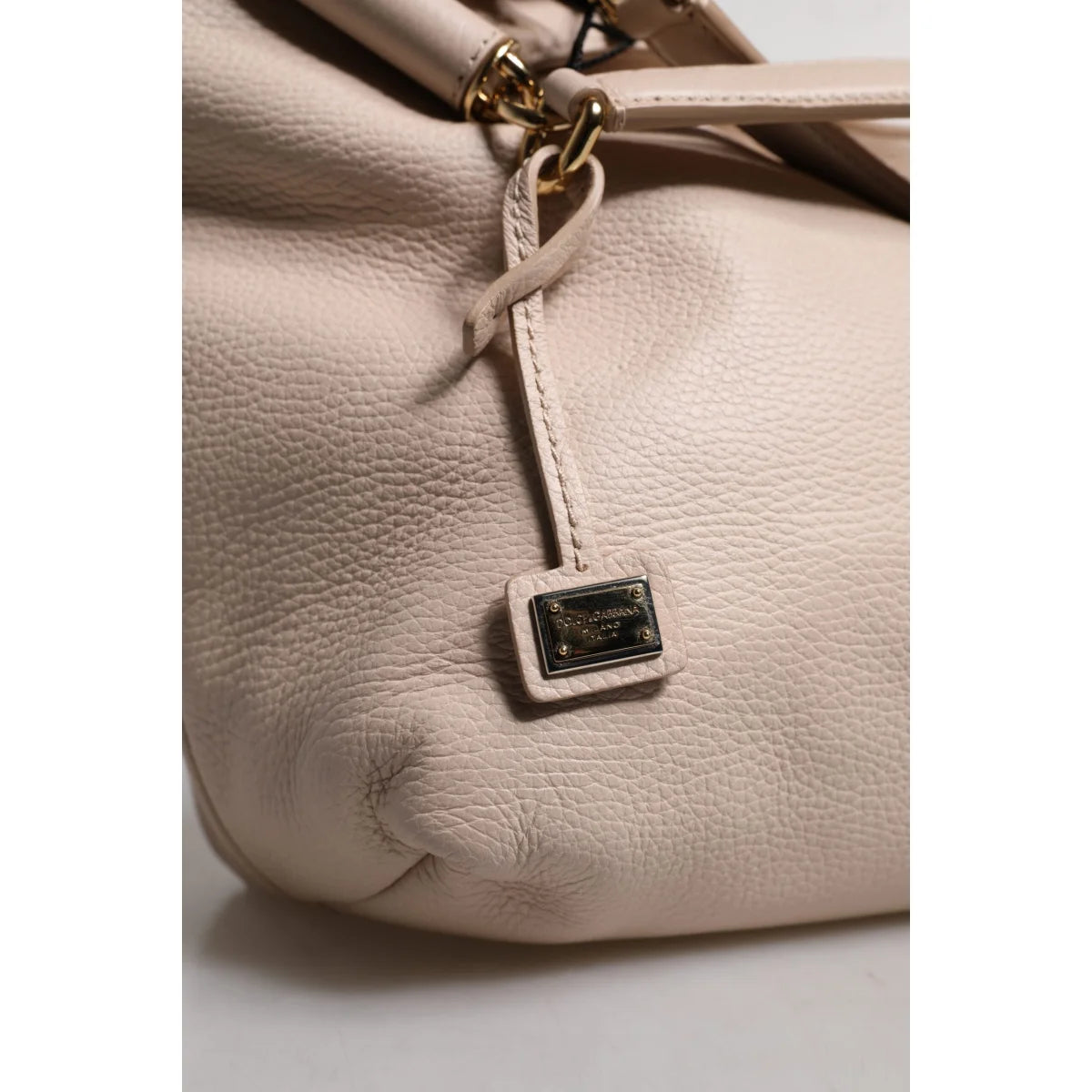 Dolce Gabbana Light Pink Logo Plaque Tote Bag for Women &